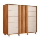 Ver imagem 1 de Cômoda Goslar 5 Gavetas 136cm Freijo/off White - Sallar Home