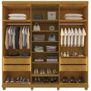 Ver imagem 4 de Guarda-Roupa Casal 6 Portas com 4 Portas Reflecta com Pés com LED Imperatriz 100% MDF