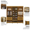 Ver imagem 6 de Guarda-Roupa Casal 6 Portas com 4 Portas Reflecta com Pés com LED Imperatriz 100% MDF