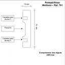 Ver imagem 2 de Rodapé de Mdf 7cm X 15mm X 2,40m Guarnição Lisa Moldufama 702