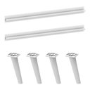 Ver imagem 1 de Kit 2 Puxadores com 4 Pés Palito Retrô para Paneleiro 62cm Veneza Multimóveis Mp2310 Branco