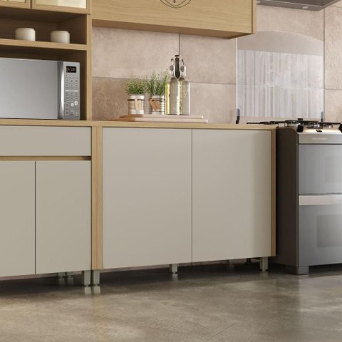 Balcão 2 Portas 120cm Condessa 100% Mdf Nesher Móveis