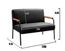 Ver imagem 6 de Kit Namoradeira + 2 Poltronas Jade Braços Metal Decoração Recepção Sala - Veludo Preto