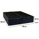 Ver imagem 5 de Cama Box Baú Casal Bipartido Suede Sereneprime Preto 138x188x44