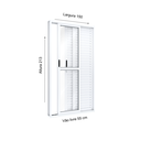 Ver imagem 3 de Porta Balcão de Aluminio 3 Folhas 213x150 Riobras Aluminio Branco