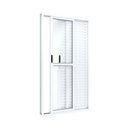 Ver imagem 2 de Porta Balcão de Aluminio 3 Folhas 213x150 Riobras Aluminio Branco