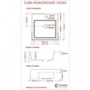 Ver imagem 3 de Cuba de Semi Encaixe para Banheiro Xq355 Quadrada Compace