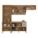 Ver imagem 5 de Cozinha Compacta Modulada 4 Peças 270cm 10 Portas e 2 Gavetas Colors Marrom Freijó/Cinza Niquel