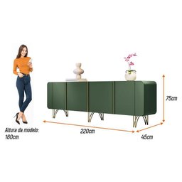 Buffet Saluti Verde Pistache - Hb Móveis - 7
