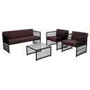 Ver imagem 2 de Conjunto para Área Externa de Fibra Sintética - 02 Poltronas Namoradeira Mesa de Centro Santiago