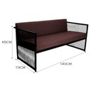 Ver imagem 6 de Conjunto para Área Externa de Fibra Sintética - 02 Poltronas Namoradeira Mesa de Centro Santiago