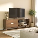 Ver imagem 1 de Rack para TV até 75 Polegadas 2 Gavetas Verona Artely Cinamomo /Off White