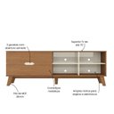 Ver imagem 5 de Rack para TV até 75 Polegadas 2 Gavetas Verona Artely Cinamomo /Off White