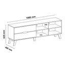 Ver imagem 4 de Rack para TV até 75 Polegadas 2 Gavetas Verona Artely Cinamomo /Off White