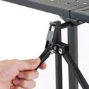 Ver imagem 4 de Estante Rack D Aço Dobrável Preta C 3 Prateleiras e Rodízios