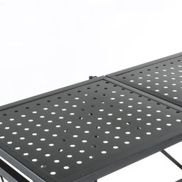 Estante Rack D Aço Dobrável Preta C 3 Prateleiras e Rodízios - 5