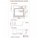 Ver imagem 3 de Cuba de Semi Encaixe para Banheiro XQ355 Quadrada Compace Branco