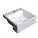 Ver imagem 2 de Cuba de Semi Encaixe para Banheiro XQ355 Quadrada Compace Branco