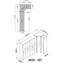 Ver imagem 4 de Guarda-Roupa Modulado Reflecta Innova 8 Portas 339,2cm x 240cm Mod 001 100% MDF Bege/Off White