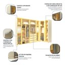 Ver imagem 7 de Guarda-Roupa Modulado Reflecta Innova 8 Portas 339,2cm x 240cm Mod 001 100% MDF Bege/Off White