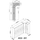 Ver imagem 4 de Guarda-roupa Modulado Reflecta Innova 8 Portas 339,2cm x 240cm MOD 001 100% MDF