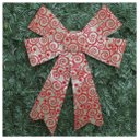 Ver imagem 1 de Kit 10 Enfeite Árvore Natal Laço Arabesco com Veludo 42 Cm