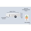 Ver imagem 3 de Aparador Suspenso com gaveta Fly , criado mudo suspenso - Branco