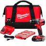 Kit Parafusadeira Furadeira 1/2" Milwaukee 2802-159cpo + Bateria 18v, Carregador, Bolsa e Packout Or - 3