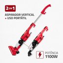 Ver imagem 2 de Aspirador de Pó Mondial Turbo Cycle Vermelho/preto 1100w 127v - Ap-36