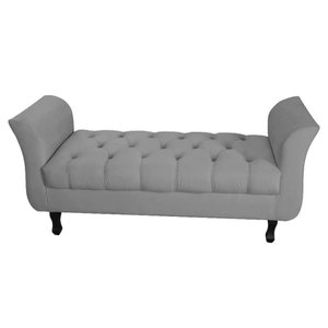 Recamier Grécia Calçadeira Decoração Moderno Quarto Sala Estar Jantar Suede