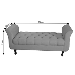 Recamier Grécia Calçadeira Decoração Moderno Quarto Sala Estar Jantar Suede - 2