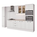 Ver imagem 2 de Cozinha Completa com Balcão Milla Zoe Select 13 Portas MDF Branco Móveis Carraro
