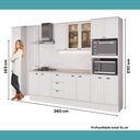 Ver imagem 6 de Cozinha Completa com Balcão Milla Zoe Select 13 Portas MDF Branco Móveis Carraro