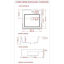 Ver imagem 3 de Cuba de Semi Encaixe para Banheiro Xq395 Quadrada Compace