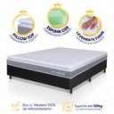 Ver imagem 4 de Conjunto Box Preto Durban Cinza Espuma D28 Casal 138x188x57 - King House