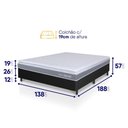 Ver imagem 3 de Conjunto Box Preto Durban Cinza Espuma D28 Casal 138x188x57 - King House
