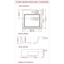 Ver imagem 3 de Cuba de Semi Encaixe para Banheiro XQ395 Quadrada Compace Cinza