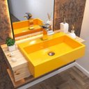 Ver imagem 1 de Cuba de Semi Encaixe para Banheiro Xrt550 Retangular Compace