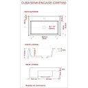 Ver imagem 3 de Cuba de Semi Encaixe para Banheiro XRT550 Retangular Compace Bege