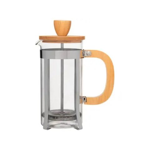 Cafeteira Prensa Francesa e Alça Bambu 370 Ml Mimo Af20341