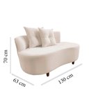 Ver imagem 7 de Namoradeira Sofá Feijão Suria Orgânica Suede Marfim