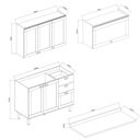 Ver imagem 4 de Cozinha Modulada Cristal 200 Cm Conjunto Completo Provençal Cor:branco com Ébano