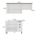 Ver imagem 3 de Cozinha Modulada Cristal 200 Cm Conjunto Completo Provençal Cor:branco com Ébano