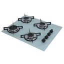 Ver imagem 3 de Cooktop Chamalar Bivolt Premium Ultra Chama 4 Bocas Vidro Temperado Marmorizado Branco