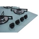 Ver imagem 4 de Cooktop Chamalar Bivolt Premium Ultra Chama 4 Bocas Vidro Temperado Marmorizado Branco