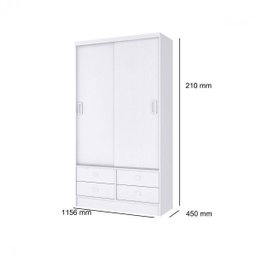 Quarto Infantil Completo com Guarda-Roupa 2 Portas, Cômoda e Cama Valentina Espresso Móveis - 8