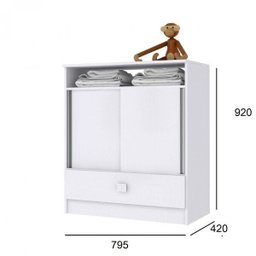 Quarto Infantil Completo com Guarda-Roupa 2 Portas, Cômoda e Cama Valentina Espresso Móveis - 13