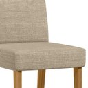 Ver imagem 5 de Kit 02 Cadeiras para Mesa de Jantar Estofada Lectus - Luxo sem Cadeiras - Linho - Areia - New Ceval