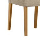 Ver imagem 4 de Kit 02 Cadeiras para Mesa de Jantar Estofada Lectus - Luxo sem Cadeiras - Linho - Areia - New Ceval