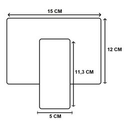Kit C/2 Acabamentos Registro Mono Comando Base Deca Preto - 7